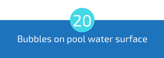 bubbles or foam on pool water surface troubleshooting pools guide 25 most common pool water problems